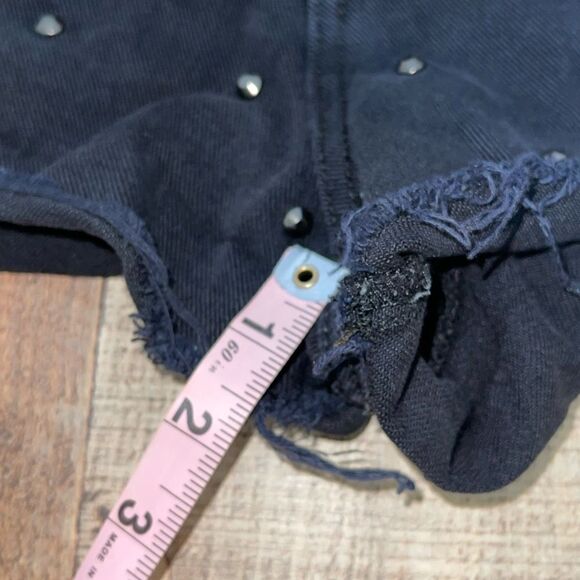 PacSun | High Rise Pyramid Black Denim Shorts - Picture 9 of 11